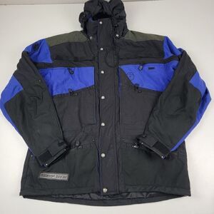 The North Face Steep Tech Scot Schmidt Blue Full Zip Snowboard Jacket Mens 2XL